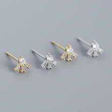 925 Sterling Silver Simple CZ Sunshine Stud Earrings