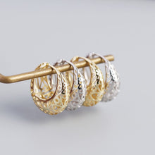 925 Sterling Silver Fashion Hollow Circle  Hoop Earrings