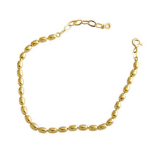 S925 sterling silver bracelet INS niche oval bead olive bead chain bracelet personality versatile silver bracelet