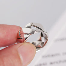 925 Sterling Silver Vintage Weave Wide Adjustable Ring