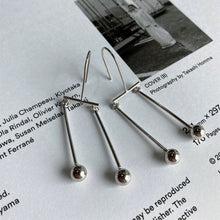 925 Sterling Silver Promise Beads Balance Dangling Earrings