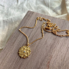 925 Sterling Silver Necklace Sweet Flower CZ Yellow Gold Pendant.