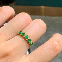 18K Yellow Gold With Emerald Ring