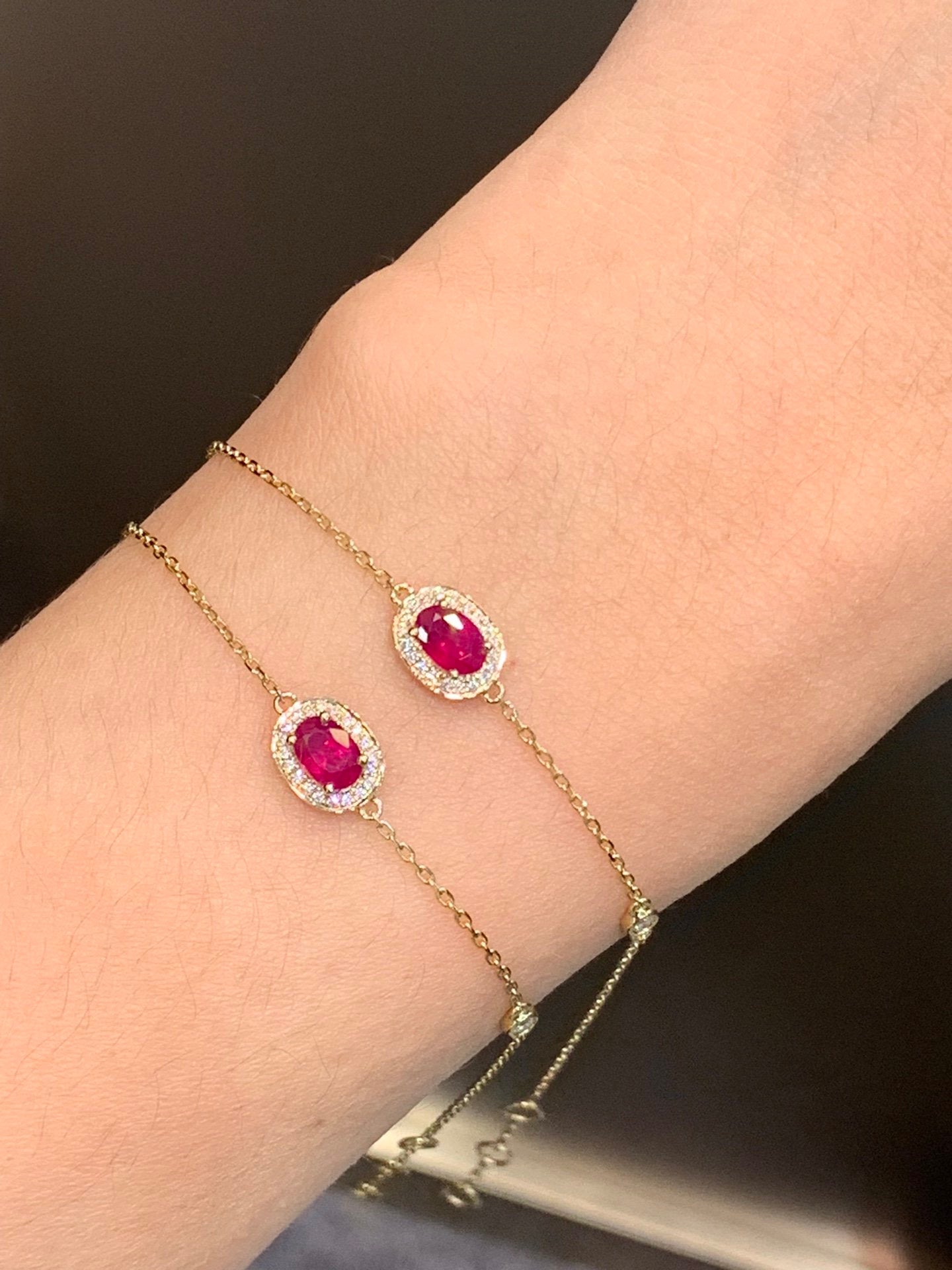 18K Gold Ruby Bracelet
