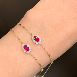 18K Gold Ruby Bracelet