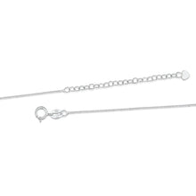 Sterling Silver Miniature Rose Oval Surround Teardrop Pendant Necklace