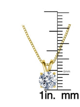10K Yellow Gold Round Solid Cut Crystal Pendant