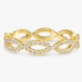 14k Solid Gold Diamond Eternity Ring