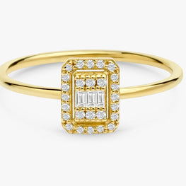 14k Solid Gold Genuine Diamonds Ring
