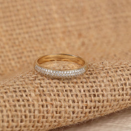 18k Solid Gold and Diamond Ring