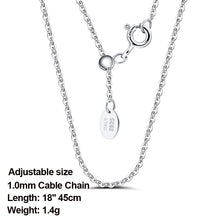 925 Sterling Silver Italian Handmade 1.2mm Chopin Chain Necklace for Women Fashion Simple Basic Neck Chain Jewelry SC53