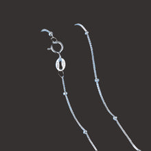 925 Sterling Silver Side Italian Chain Necklace with 2.0mm Ball Bead Sterling Silver Necklaces Chains.