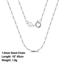 Sterling Silver 925 Italian Side Chain Necklace with 2.0mm Ball Bead Sterling Silver Necklaces Chains Jewelry