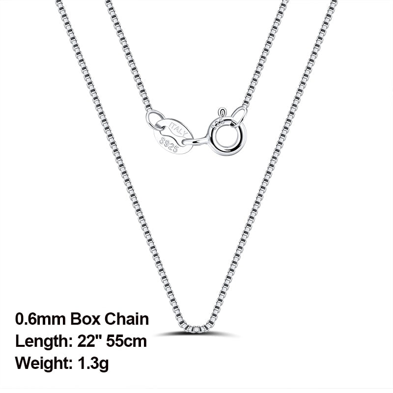 925 Sterling Silver Italian Handmade 1.2mm Chopin Chain Necklace for Women Fashion Simple Basic Neck Chain Jewelry SC53