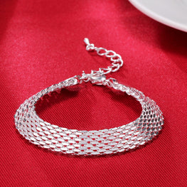 Hot new 925 sterling silver Bracelets for women Exquisite fashion weaving chain fashion Wedding party Christmas gifts Jewelry