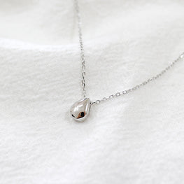 925 Sterling Silver Necklace Pendant with Simple Mini Waterdrop