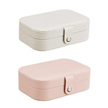 Velvet Jewelry Display Korean Style Earrings Plate Jewelry Box Portable Leather Earrings Ring Multi-function Jewelry Storage Box