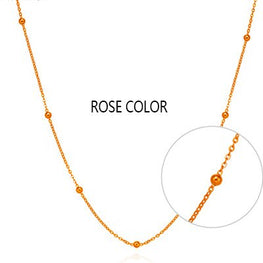 18k Pure Gold Necklace White Yellow Rose Chain Beads For Women Girl Gift Fine Jewelry New Hot Sell Upscale Top Good Nice Like