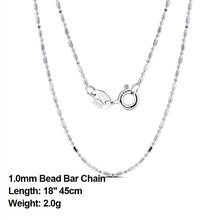 Sterling Silver 925 Italian Side Chain Necklace with 2.0mm Ball Bead Sterling Silver Necklaces Chains Jewelry