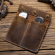 Cow Leather 2 Slot Watch Box Handmade Watch Roll Travel Case Portable Wristwatch Pouch Exquisite Retro Slid in Out Organizer