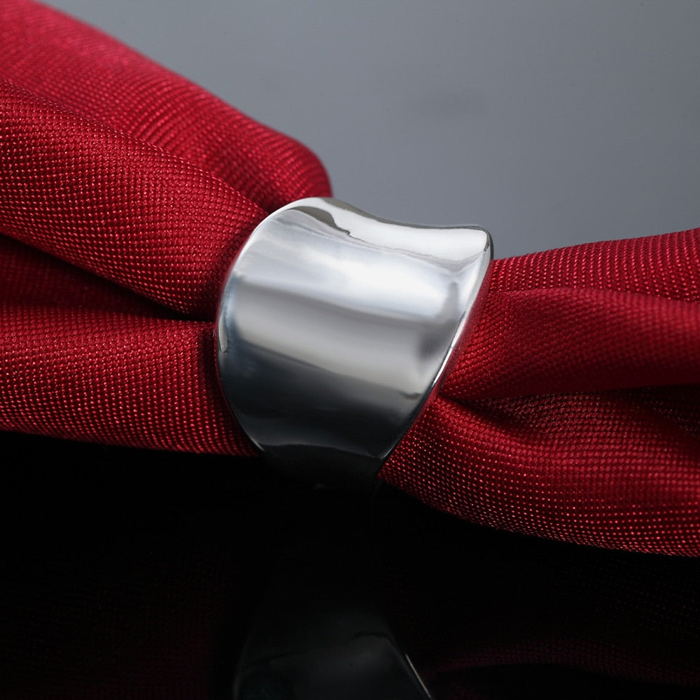 925 Sterling Silver Man Thumb Board Ring For Women Fashion Wedding Engagement Party Gift Charm Jewelry