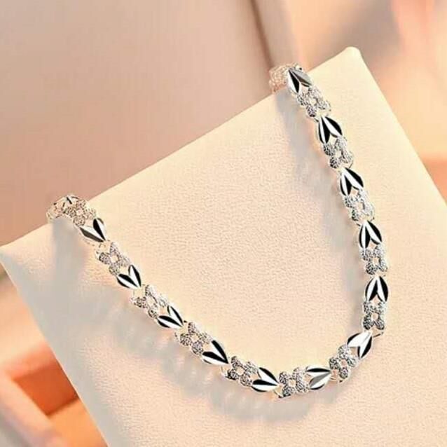 925 Sterling Silver chain cuff Fine heart bracelets  for women men adjustable high quality fashion popular party jewelry gifts