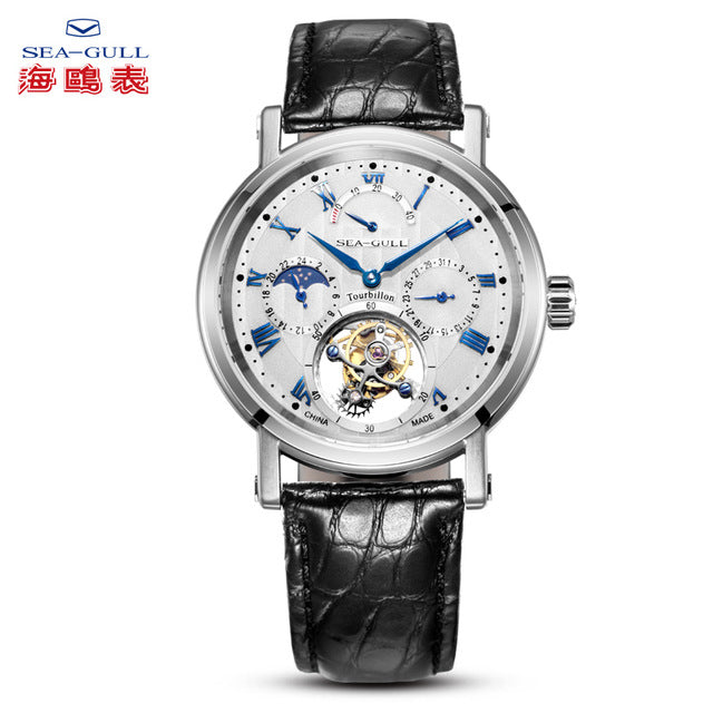 seagull watch men tourbillon mechanical watch Multi-function watch skeleton watches sapphire watch luxury  tourbillion watch - jewelrycafee