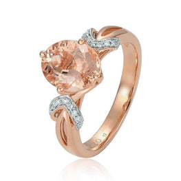 ENZO Natural Morgan Stone18K Pure Gold 2020 New Hot Selling Top Ring Women Heart Shape Ring  For Ladies  Woman Genuine Jewelry - jewelrycafee