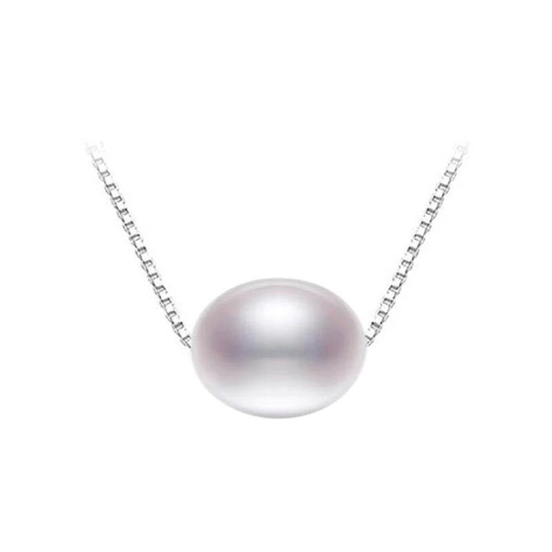 Real Natural Freshwater Pearl Pendant Necklace For Women With 925 Sterling Silver Chain Jewelry - jewelrycafee