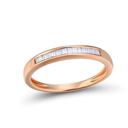 VISTOSO Gold Rings For Women Genuine 14K 585 Rose Gold Ring Sparkling Diamond Glamorous Engagement Round Rings Fine Jewelry - jewelrycafee