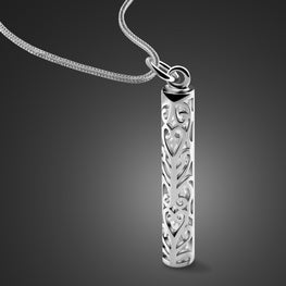 Sterling Silver Tubular Pendant Necklace For women & Men Simple Italy Chopin chain Jewelry