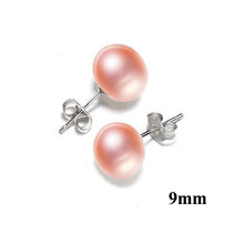 Natural Freshwater Pearl Stud Earrings For Women Real 925 Sterling Silver Jewelry Gift - jewelrycafee
