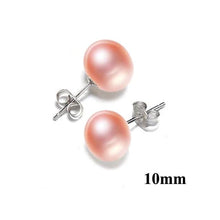 Natural Freshwater Pearl Stud Earrings For Women Real 925 Sterling Silver Jewelry Gift - jewelrycafee